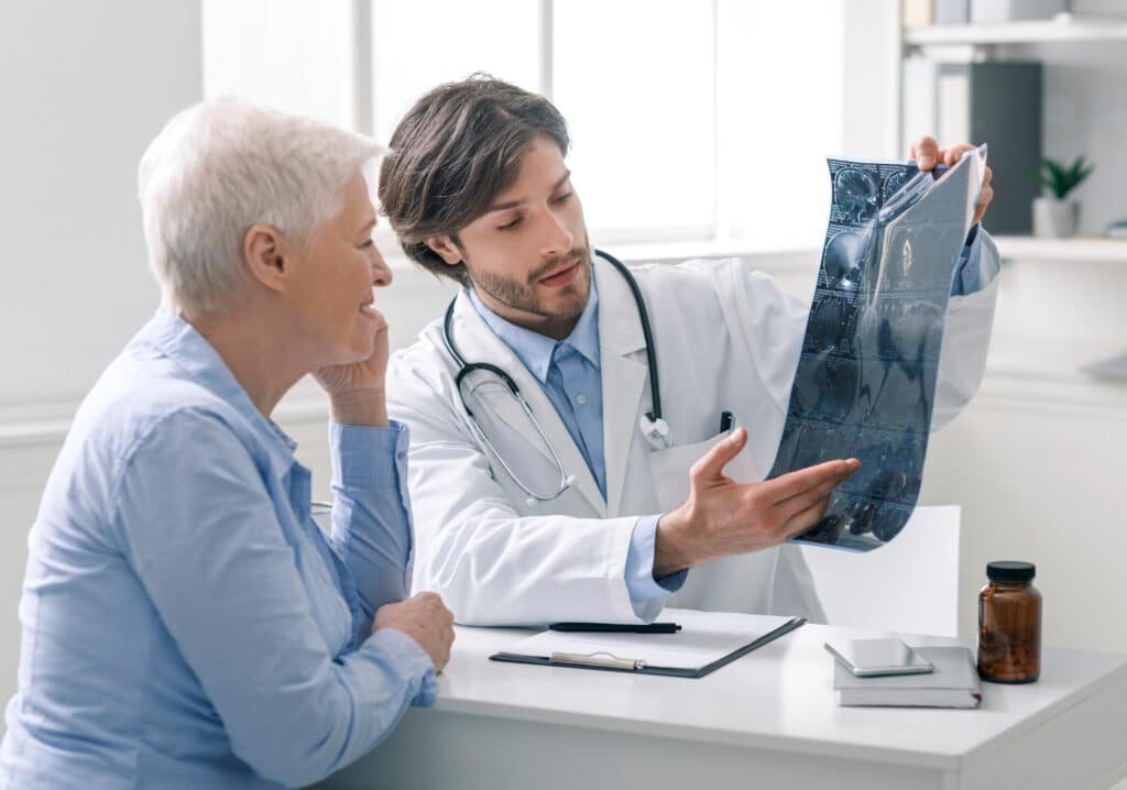 Guillain-Barré Syndrome: A senior woman consults with a neurologist.