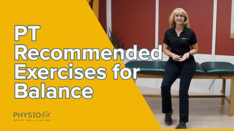 physical therapist doing balance exercises