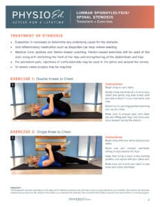 spinal stenosis printable exercises
