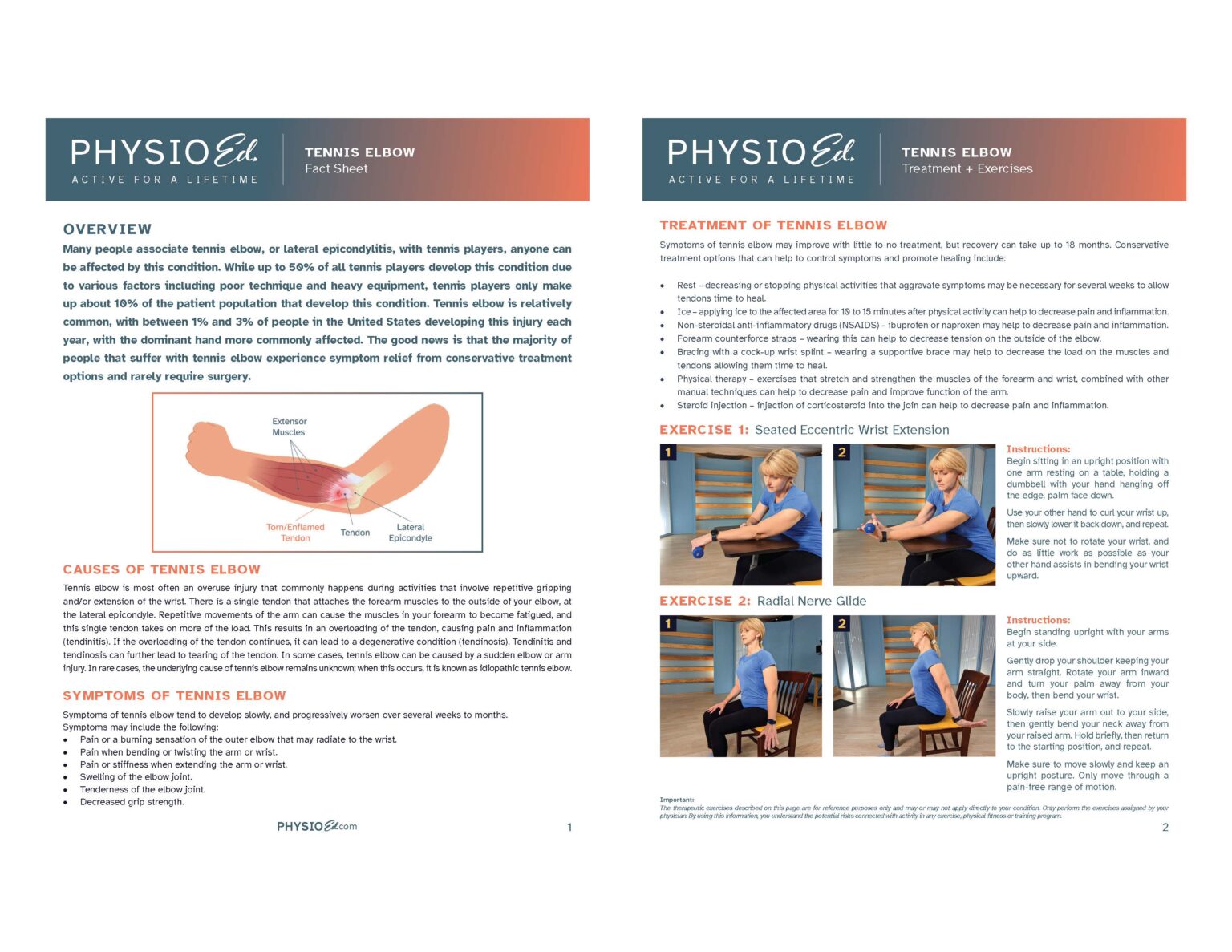 Tennis Elbow Printable Exercises [PDF] - Physio Ed.