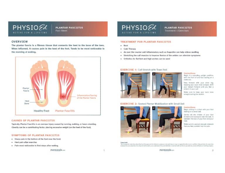 Plantar Fasciitis Printable Exercises [PDF] - Physio Ed.