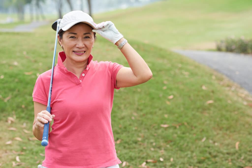 senior woman golfer